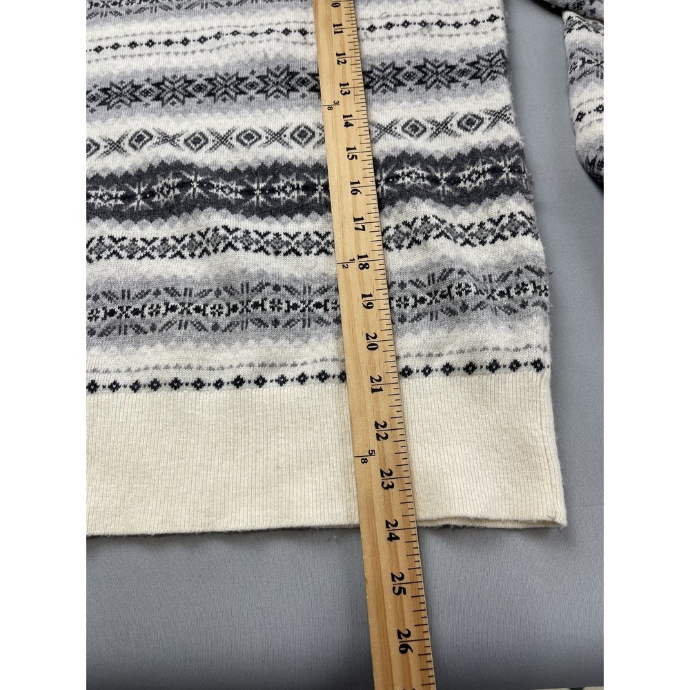 Talbots Womens Sweater Medium Fair Isle‎ Nordic Ski Cabincore Winter Wool Blend - Picture 10 of 11